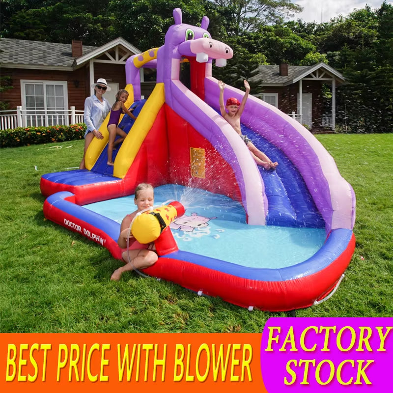 Home Use Indoor Outdoor Child Jumping House Inflatable Pool Water Slide Bounce House Combo Bouncy Castle Air Bounce Playground