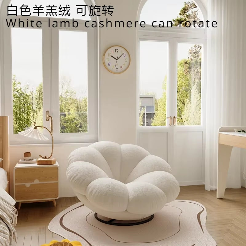 Petals Can Lie down and Sleep, Lazy Sofa, Bedroom Balcony, Leisure Cream Style Living Room, Lounge Chair