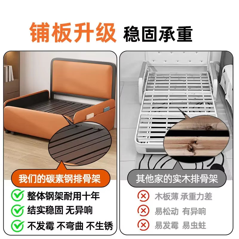 Single Sofa Bed Folding Dual-Purpose Small Apartment Rental Apartment Simple Sofa Lazy People Can Lie and Sleep Cat Grab Cloth