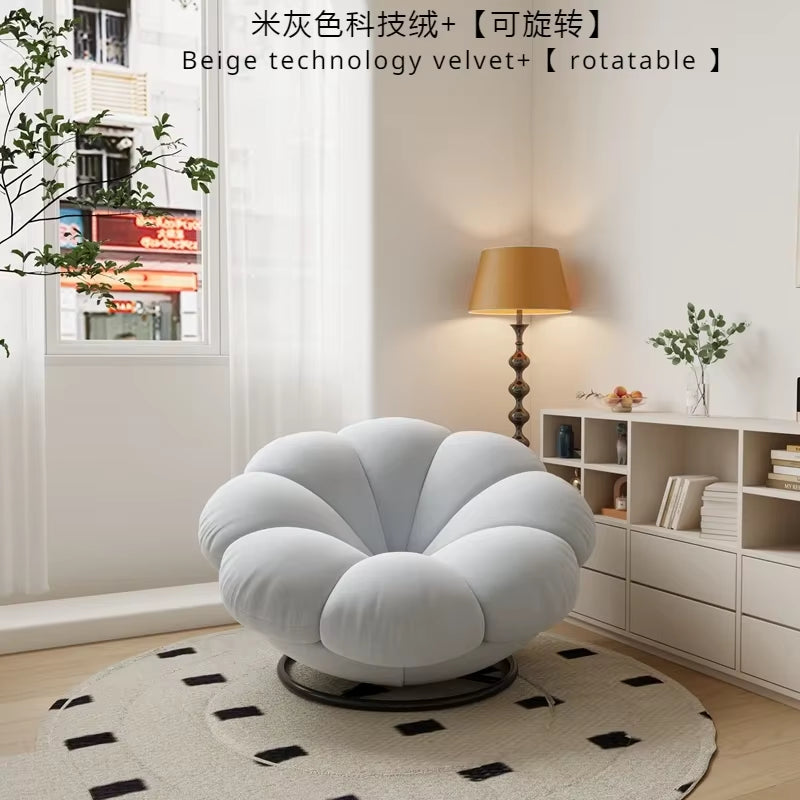 Petals Can Lie down and Sleep, Lazy Sofa, Bedroom Balcony, Leisure Cream Style Living Room, Lounge Chair
