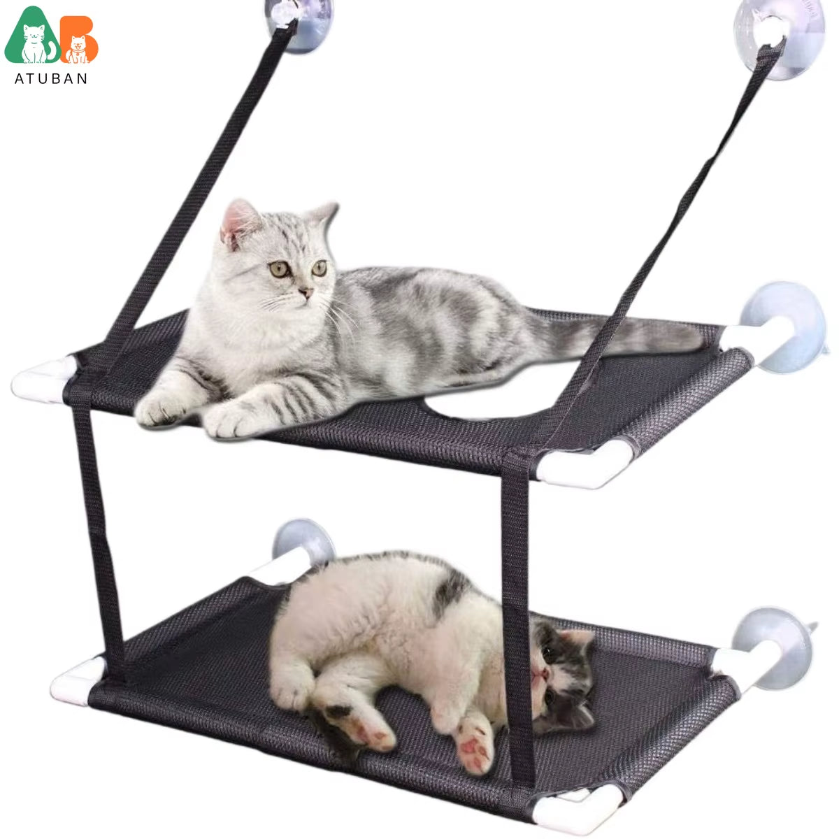 Kitty Sunny Seat - Cat Window Perch Cat Window Bed Hammock up to 44Lb Can Be Installed on Small Window Soft Mats for Cats Kitten