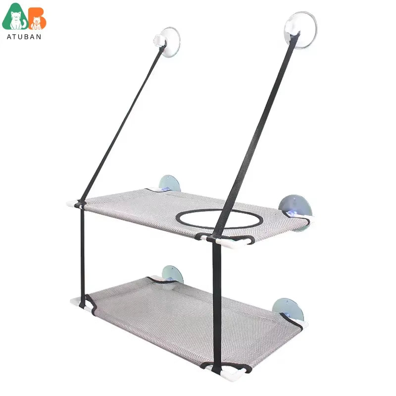 Kitty Sunny Seat - Cat Window Perch Cat Window Bed Hammock up to 44Lb Can Be Installed on Small Window Soft Mats for Cats Kitten