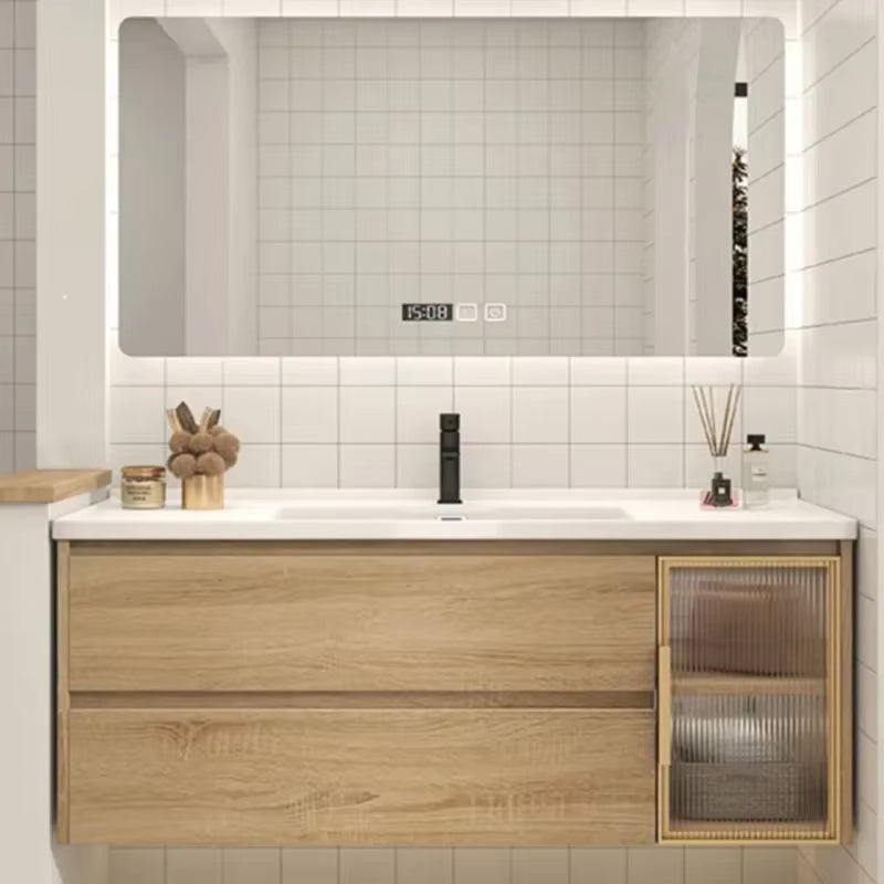 Furniture Luxury Filing Cabinets Bathroom Sinks Storage Cabinet Kit Mirrors Wall Double Washbasin White Vanity Mdf Mirror Open