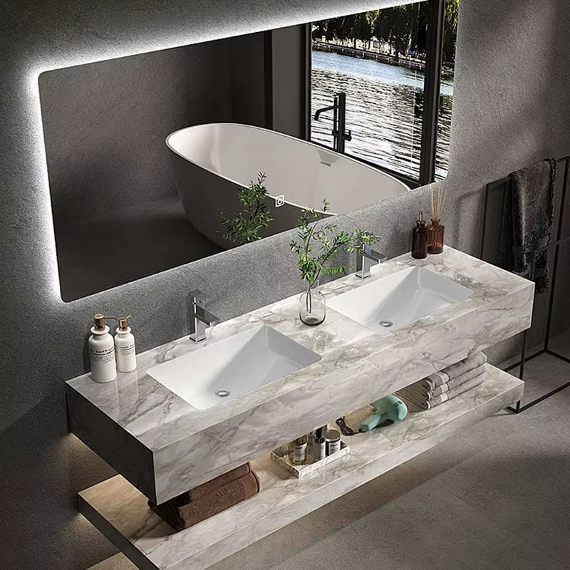 Nordic Luxury Bathroom Cabinets Space Saver Vintage Bathroom Cabinets Floor Shelf under Sink Armario De Baño Home Furniture