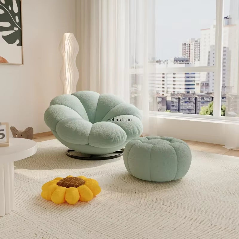 Petals Can Lie down and Sleep, Lazy Sofa, Bedroom Balcony, Leisure Cream Style Living Room, Lounge Chair