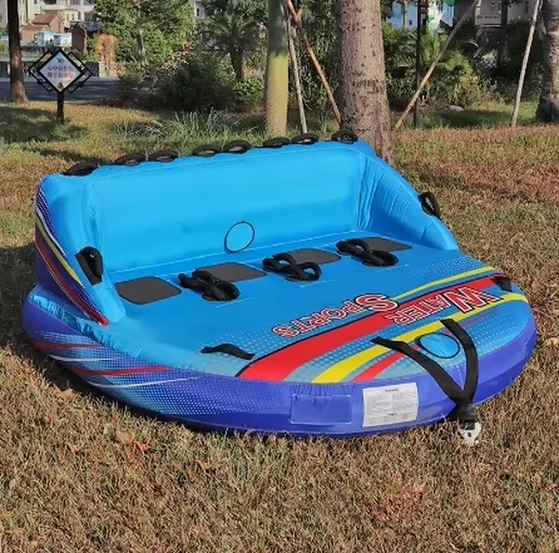 FDS New 4 Person Towable Sofa for Boating, Inflatable Towable Water Sports Boat for Adults Water Fun