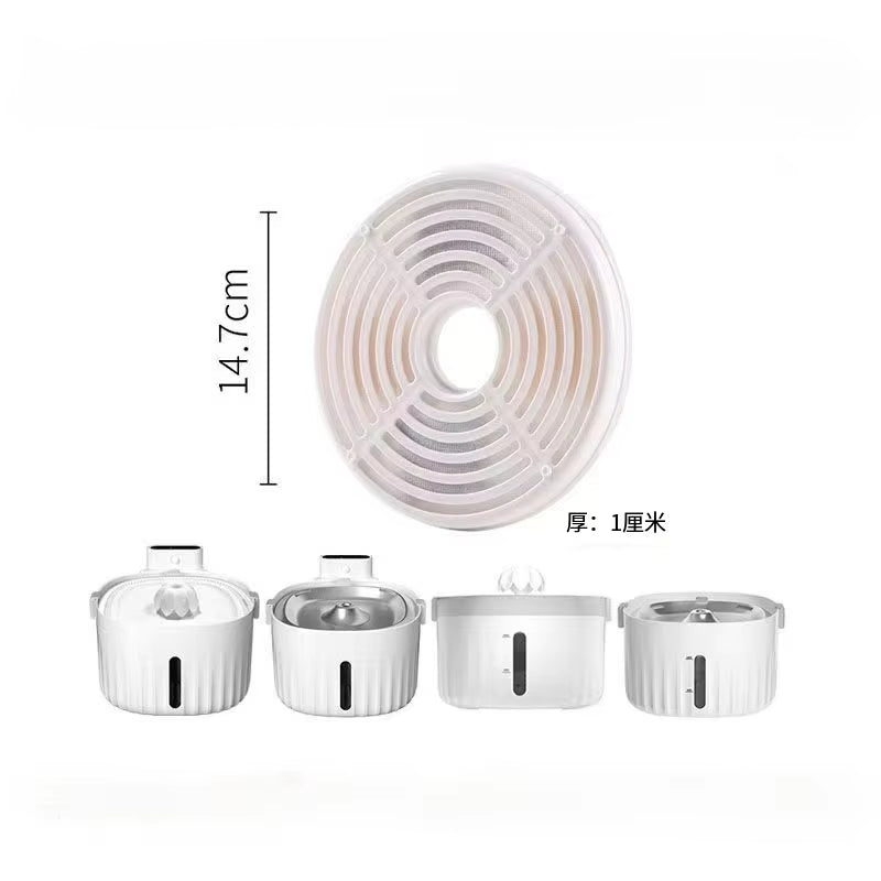 Pet Activated Carbon Filter round Filter Replacement for Cat Water Drinking Fountain 2L Cat Dog Water Dispenser Accessories