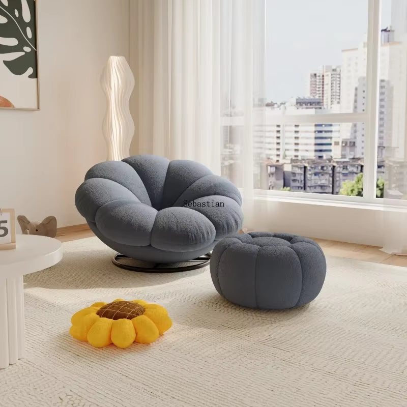 Petals Can Lie down and Sleep, Lazy Sofa, Bedroom Balcony, Leisure Cream Style Living Room, Lounge Chair