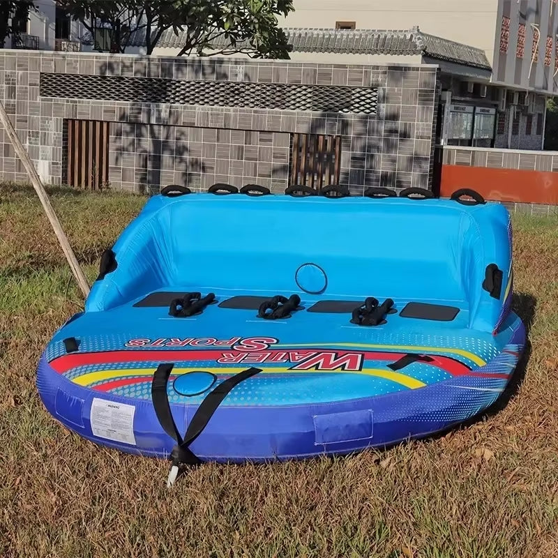 FDS New 4 Person Towable Sofa for Boating, Inflatable Towable Water Sports Boat for Adults Water Fun
