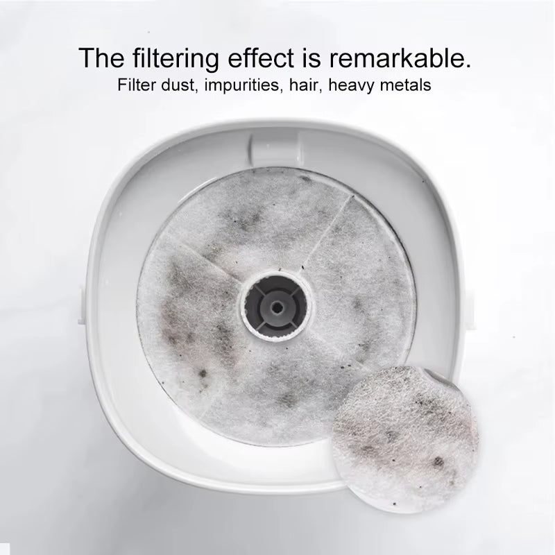 Pet Activated Carbon Filter round Filter Replacement for Cat Water Drinking Fountain 2L Cat Dog Water Dispenser Accessories