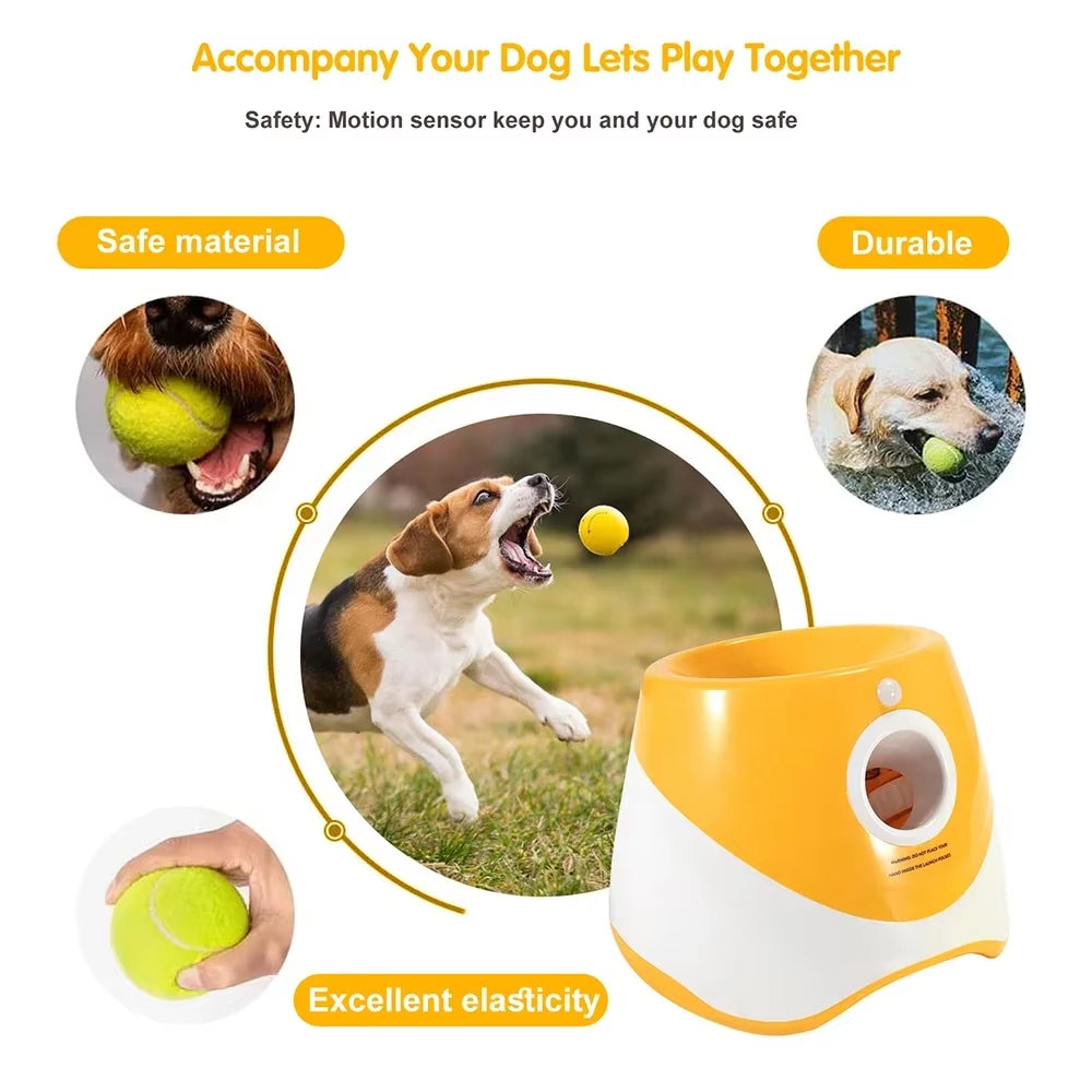 Automatic Dog Ball Launcher for Small to Medium Dogs,Tennis Launcher Pet Training,Indoor/Outdoor Interactive Toy,Dog Toy Pet Toy