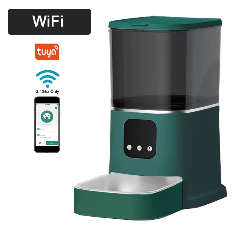 6L Cat Feeder Video Camera Smart Timing Pet Feeder for Cats Dog Wifi APP Intelligent Dry Autom Food Dispenser with Voice Recorde