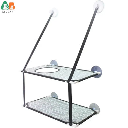 Kitty Sunny Seat - Cat Window Perch Cat Window Bed Hammock up to 44Lb Can Be Installed on Small Window Soft Mats for Cats Kitten
