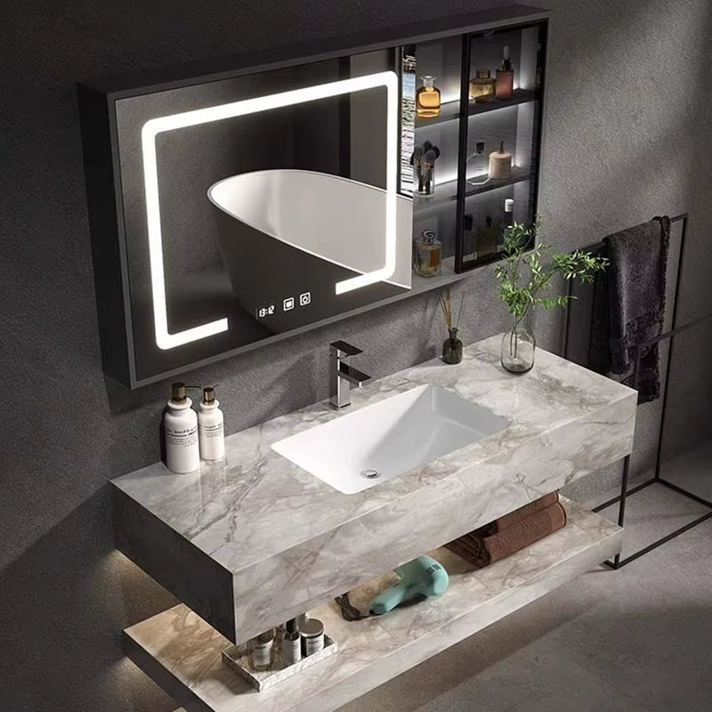 Nordic Luxury Bathroom Cabinets Space Saver Vintage Bathroom Cabinets Floor Shelf under Sink Armario De Baño Home Furniture