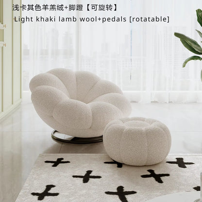 Petals Can Lie down and Sleep, Lazy Sofa, Bedroom Balcony, Leisure Cream Style Living Room, Lounge Chair