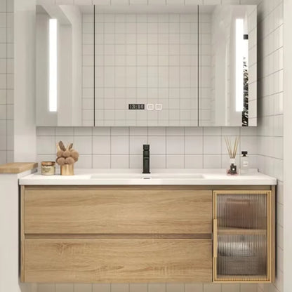 Furniture Luxury Filing Cabinets Bathroom Sinks Storage Cabinet Kit Mirrors Wall Double Washbasin White Vanity Mdf Mirror Open