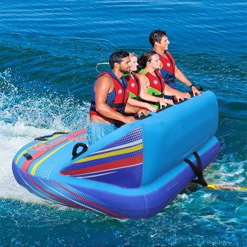 FDS New 4 Person Towable Sofa for Boating, Inflatable Towable Water Sports Boat for Adults Water Fun