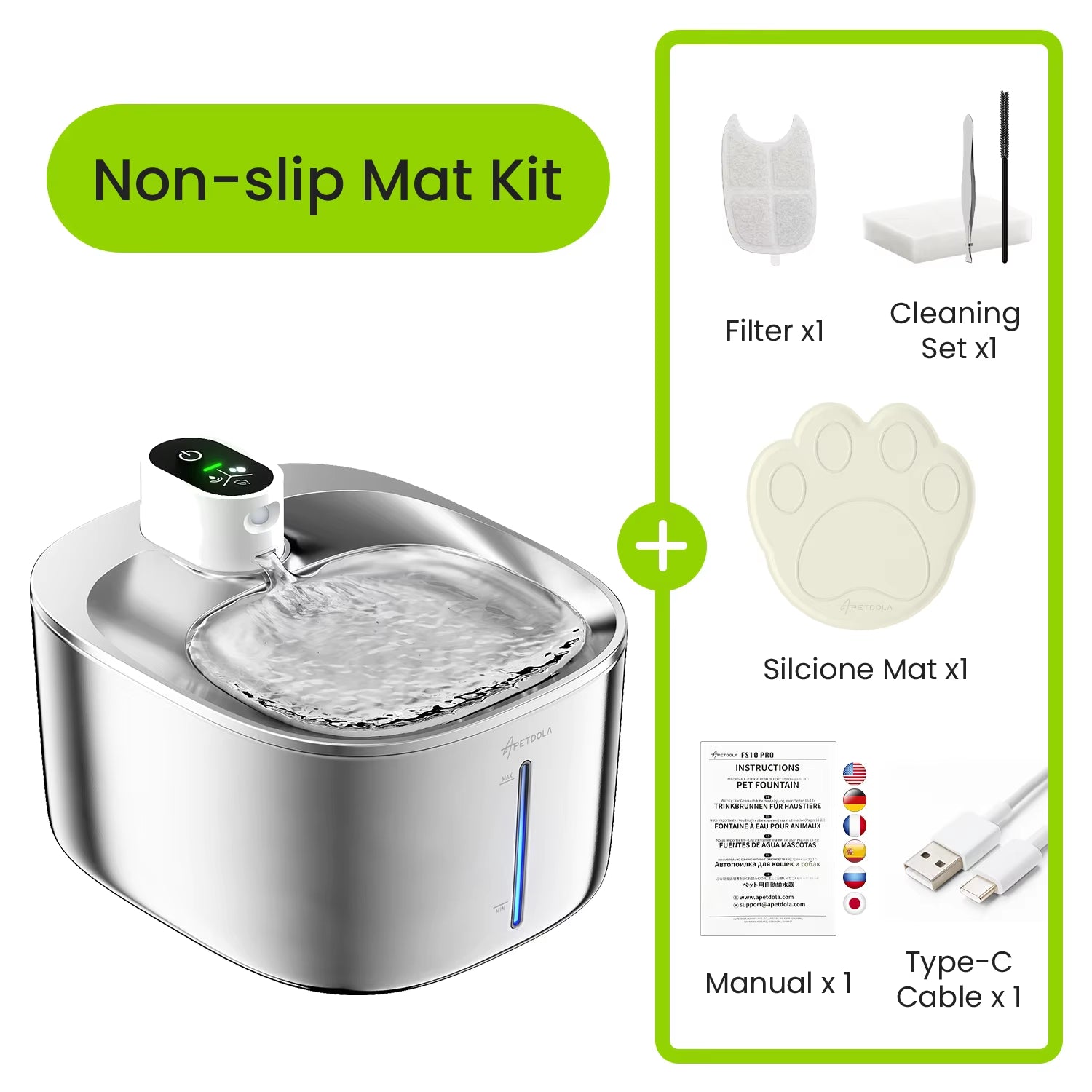 4L Wireless Cat Water Fountain for Cats Dog Drinker with Motion Sensor Dog Water Dispenser FS10PRO