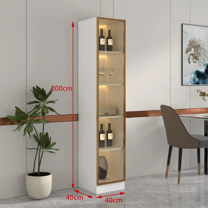 Display Wall Wine Cabinet Living Room Racks Home Storage Wine Cabinet Kitchen Glass Mueble Licorera Restaurant Furniture QF50JG
