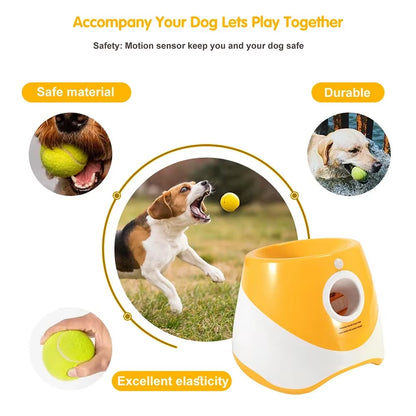 Automatic Dog Ball Launcher for Small to Medium Dogs,Tennis Launcher Pet Training,Indoor/Outdoor Interactive Toy,Dog Toy Pet Toy